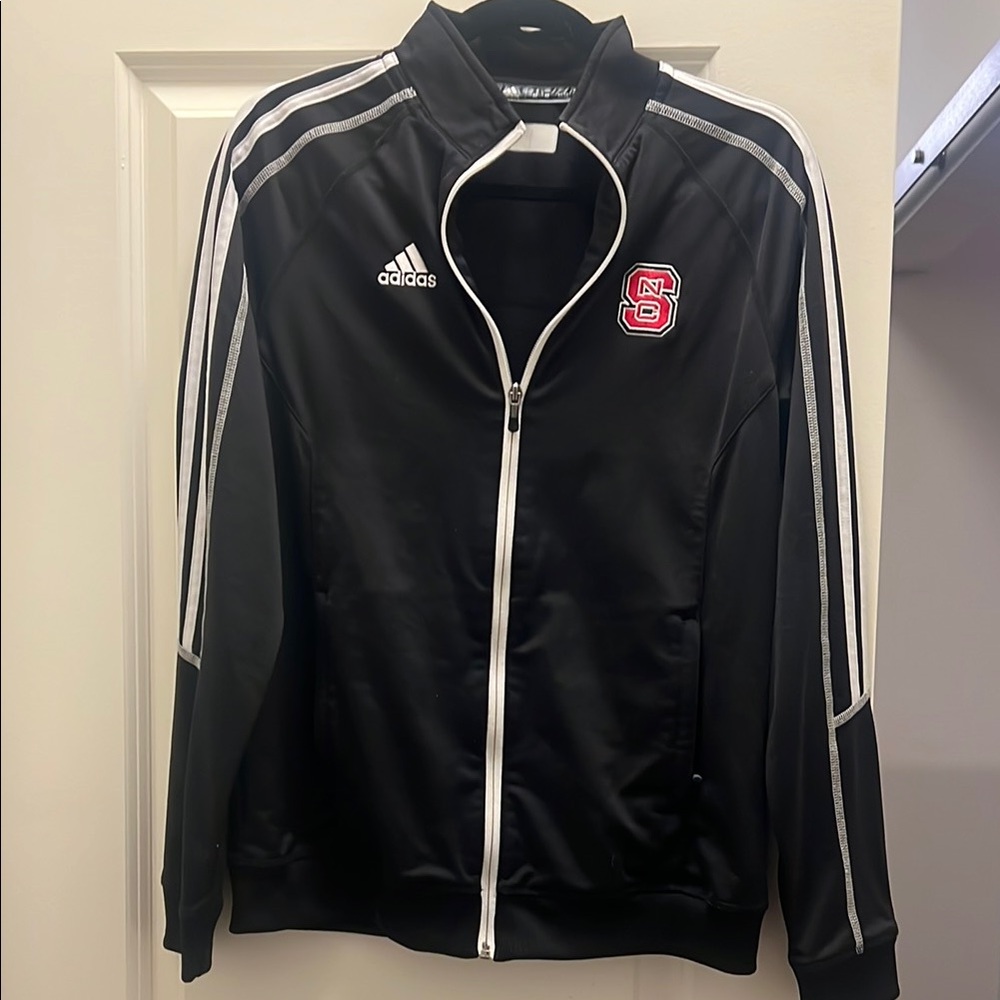 Adidas Black Jacket with White Accents